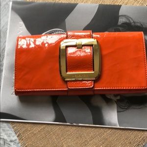 Orange Patent Michael Kors Clutch